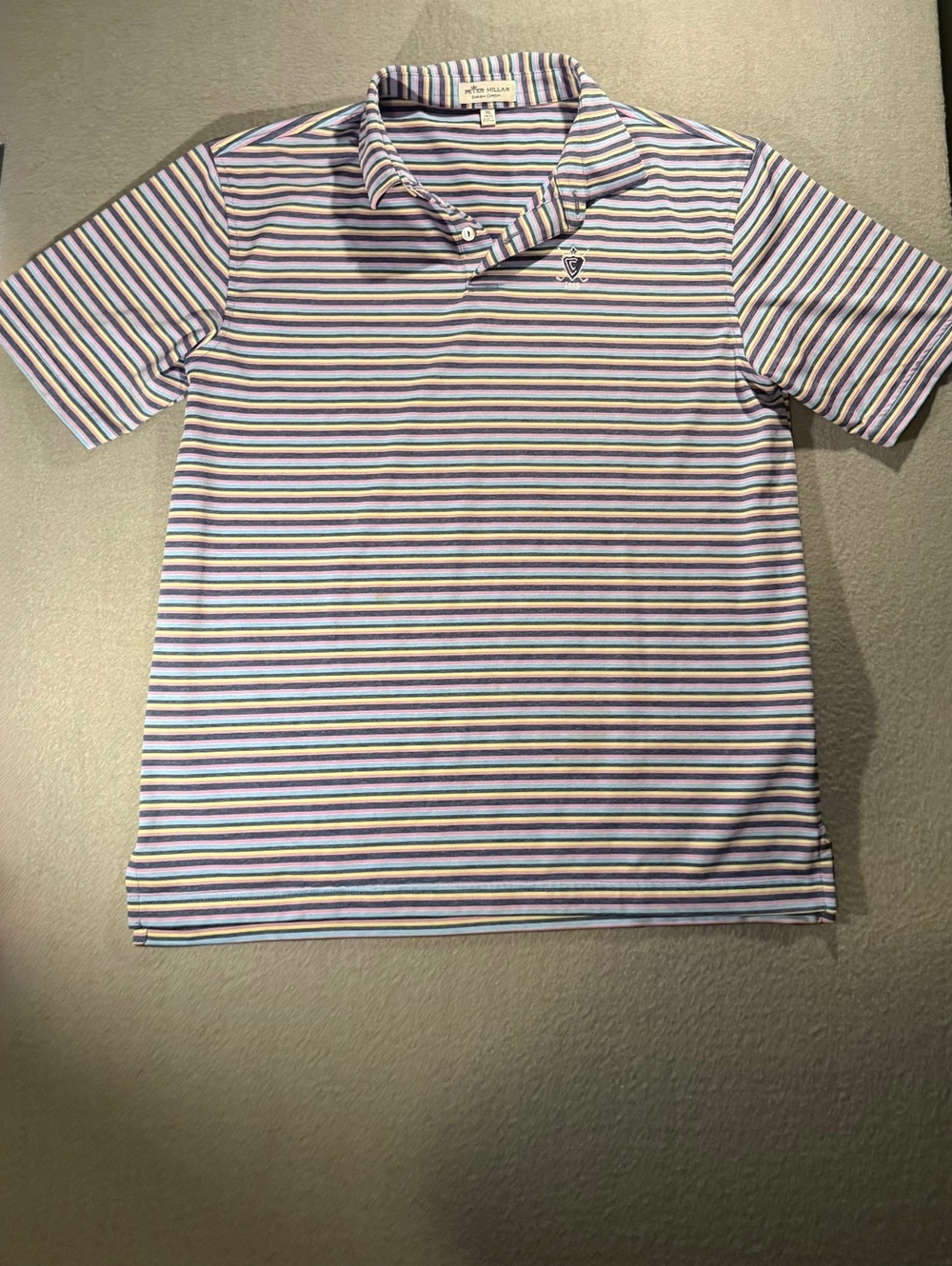 Peter Millar Striped Polo Shirt XL Summer Comfort